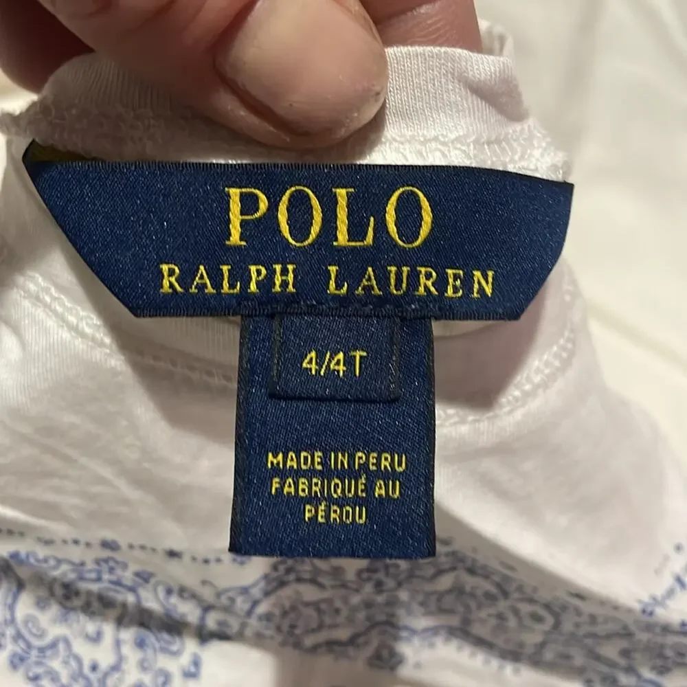 Ralph Lauren 4 trio of legging nwt and 2 matching short sleeve t nwt and euc set